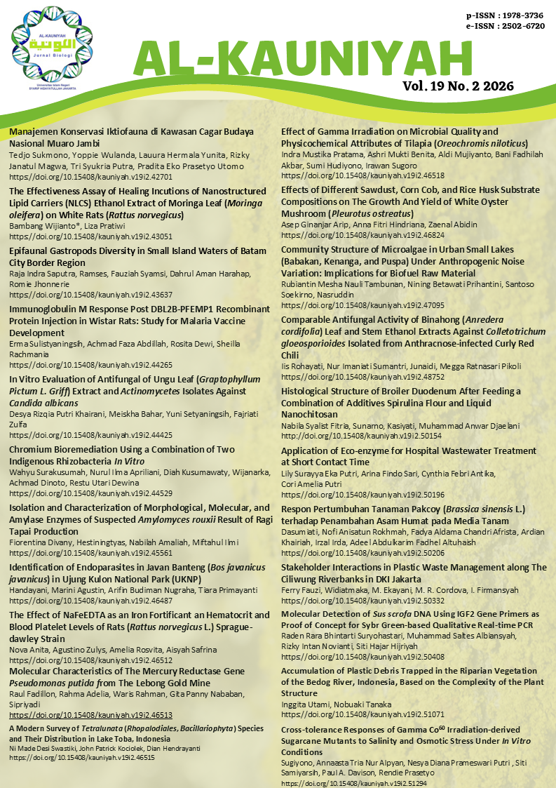 					View Vol. 19 No. 2 (2026): AL-KAUNIYAH: JURNAL BIOLOGI
				