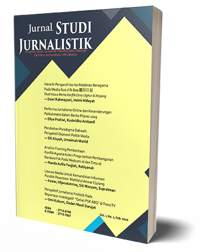 					View Vol. 8 No. 1 (2026): Jurnal Studi Jurnalistik
				
